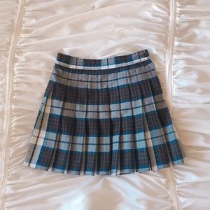 Vintage schoolgirl Plaid Mini Tennis Skirt